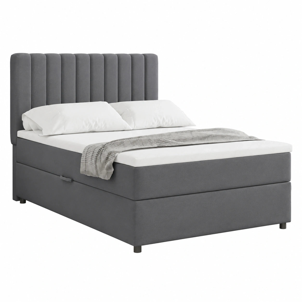 Modernes Boxspringbett 120x200 cm mit Bettkasten und Topper