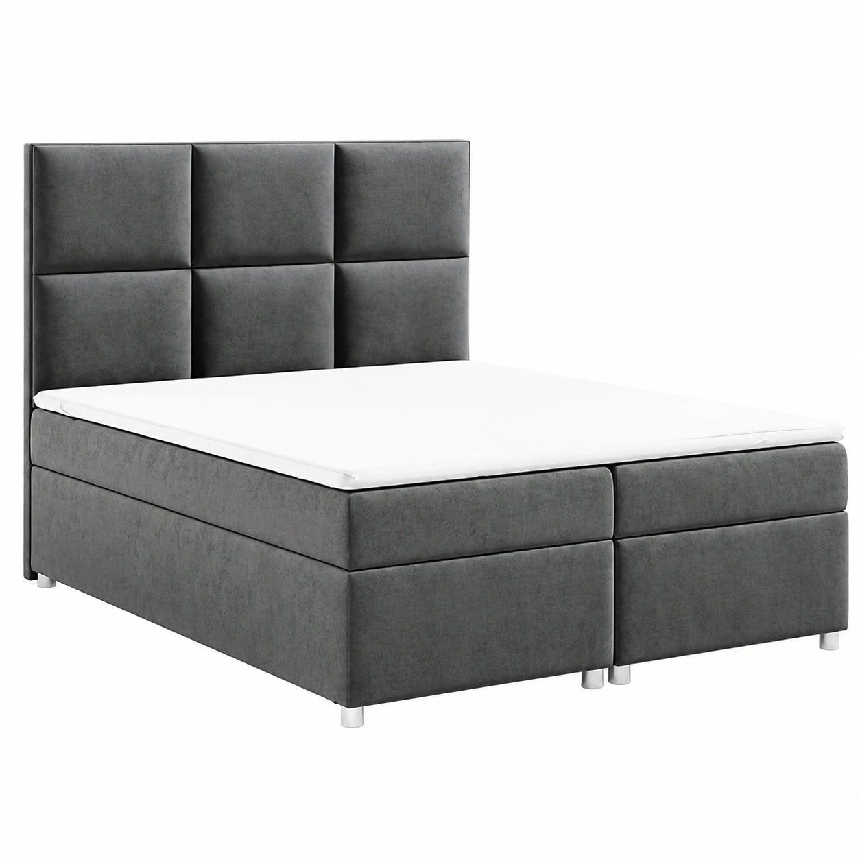 Luxus Boxspringbett 200x200 mit Stauraum und Komfort-Topper