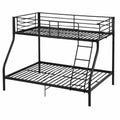 Robustes Metall-Etagenbett für Kinder und Jugendliche 90x200cm und 140x200cm, Schwarz