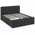 Komfortables Boxspringbett ZENO mit Topper und Stauraum, Schwarz 180x200 cm