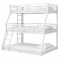 Robustes 90x200cm Metall-Etagenbett für Kinder und Erwachsene, Weiß