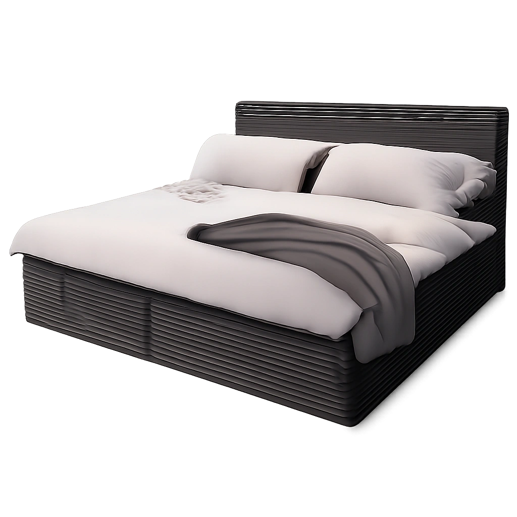 Masseno Boxspringbett Pisa 180x200 cm mit Matratze und Topper, Polsterbett Schwarz mit Bettkästen, Modell TILIA 100